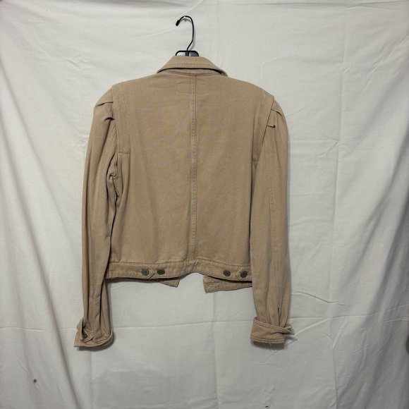 Blank NYC denim jacket in a beige/tan color size S - Picture 4 of 10